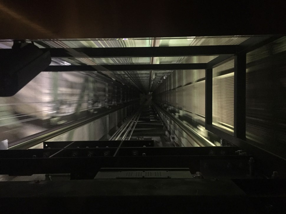 Liftschacht Fernsehturm  Berlijn